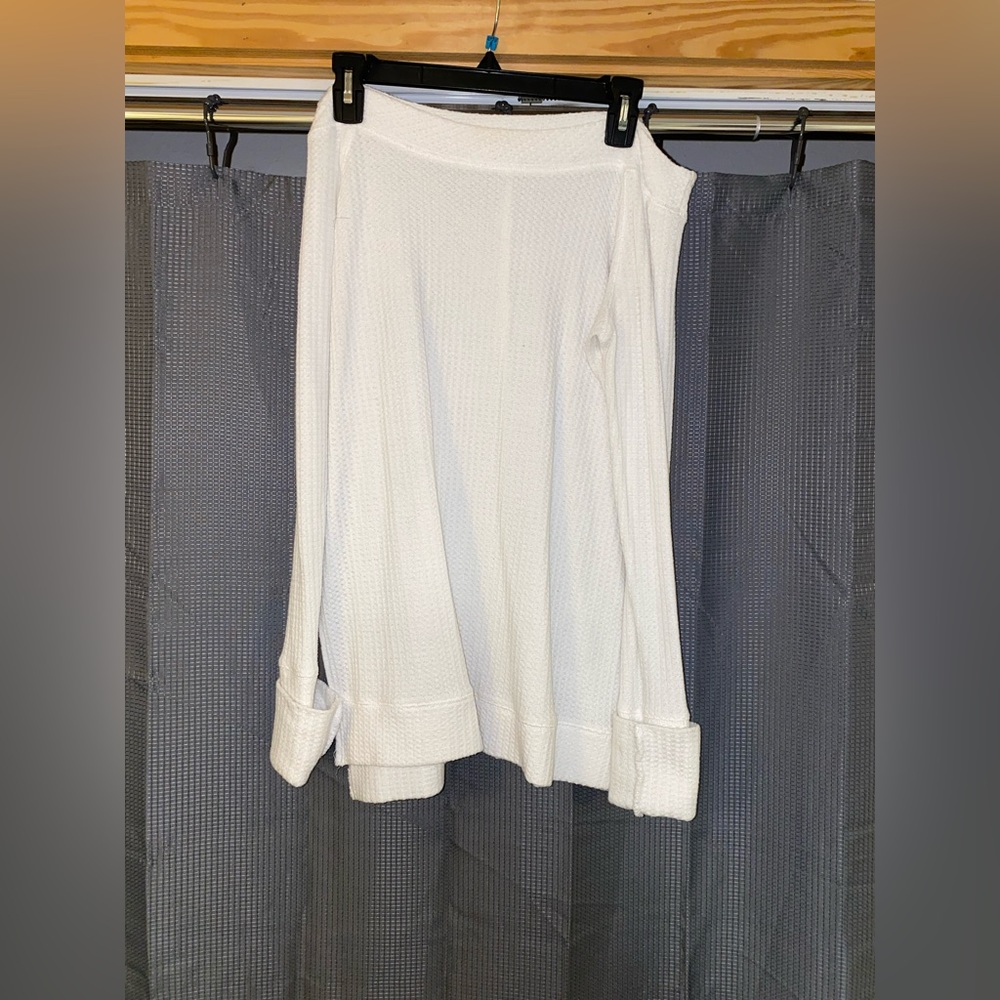 Off the Shoulder White Sweater